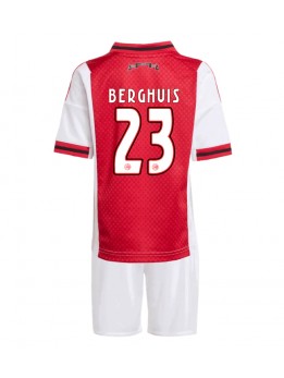 Billige Ajax Steven Berghuis #23 Hjemmedraktsett Barn 2025-26 Kortermet (+ Korte bukser)